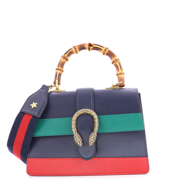 Gucci Handbags - Gucci Medium Dionysus Bamboo Top Handle Bag Colorblock Leather